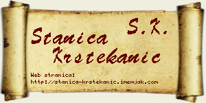 Stanica Krstekanić vizit kartica
